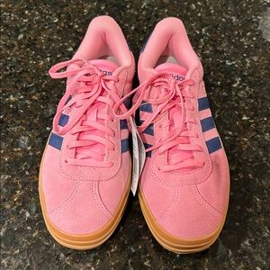 adidas VL Court Bold Pink Women’s Sz 8.5 Like New Read Description!! Sneakers
